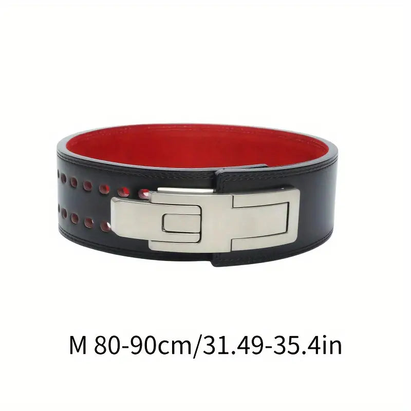 Adjustable Weightlifting Belt – PU Leather, Lever Buckle