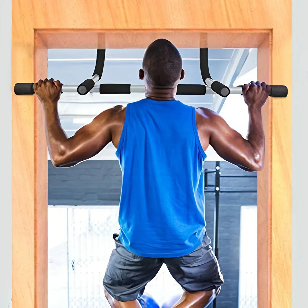Multi-Grip Doorway Pull-Up Bar – Tungsten Steel, 181 kg Capacity