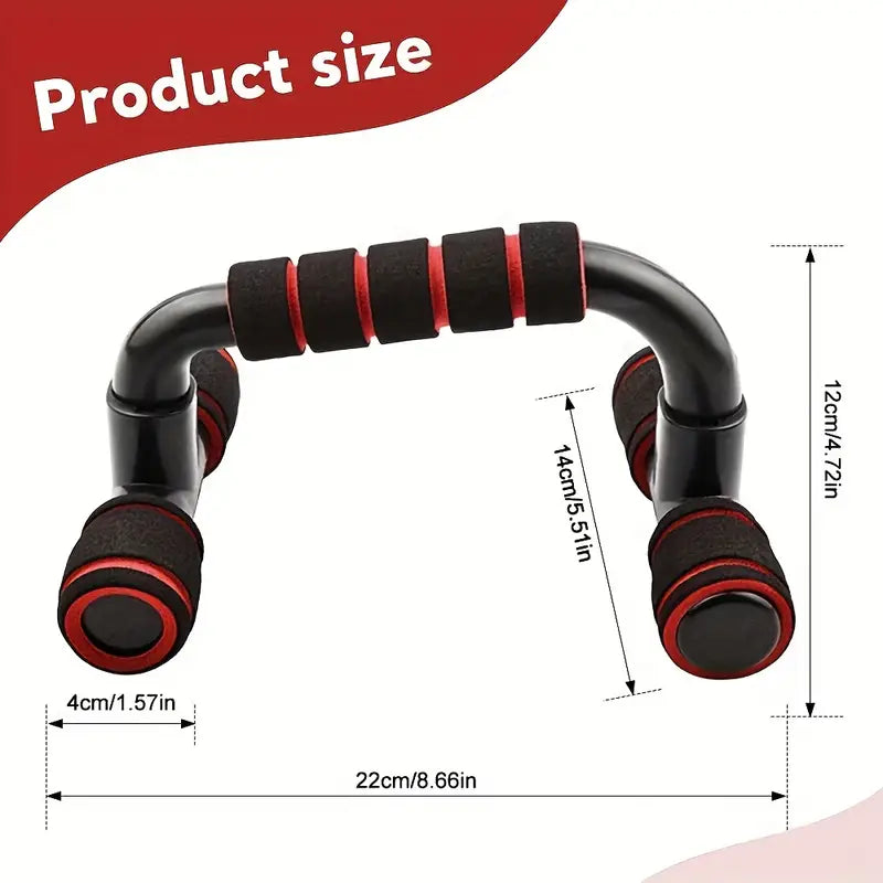 Push-Up Bars – Iron Frame with Foam Grips, 14 cm Height