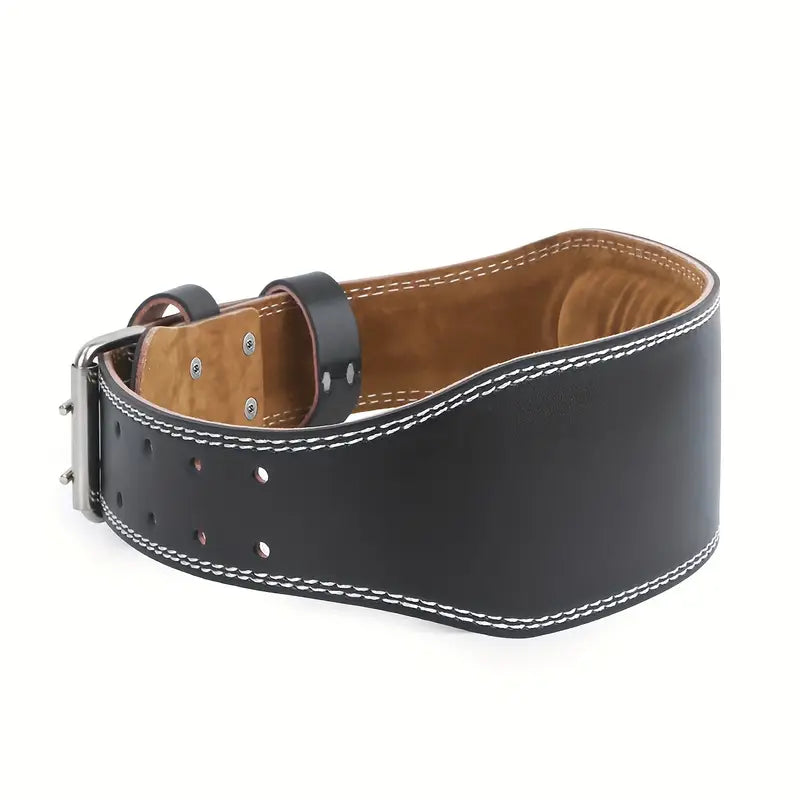 Adjustable Weightlifting Belt – Leather, Dual-Width 10/15 cm