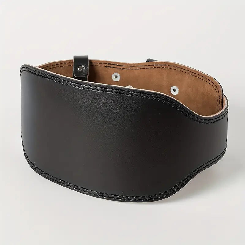 Adjustable Weightlifting Belt – Leather, Dual-Width 10/15 cm