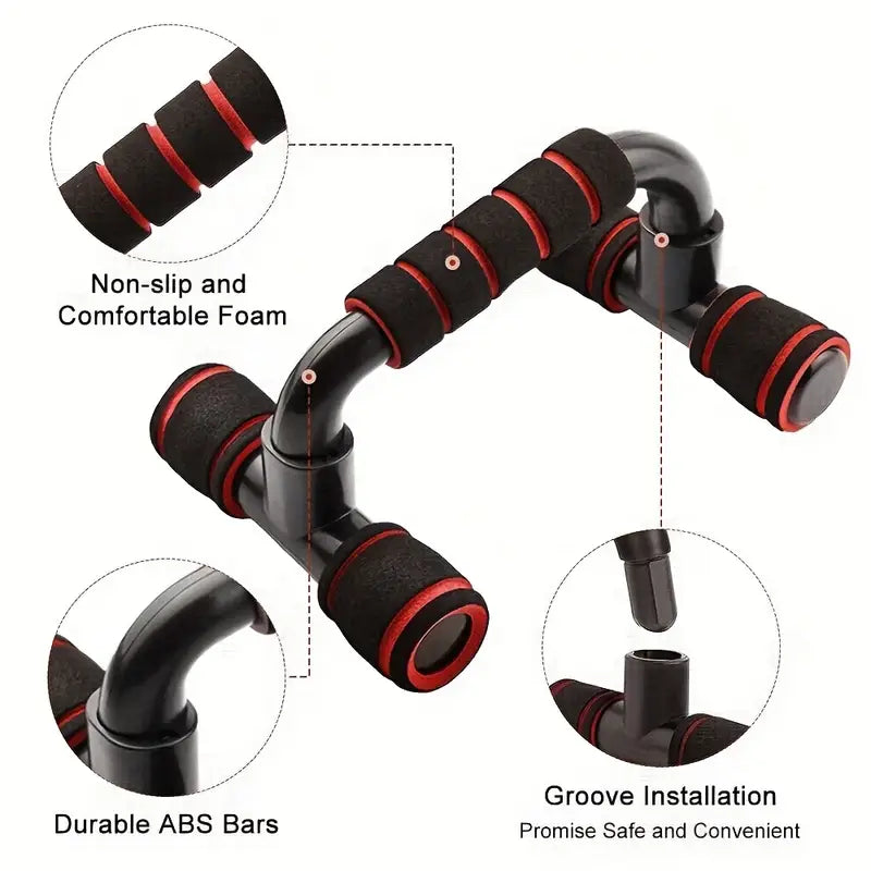 Push-Up Bars – Iron Frame with Foam Grips, 14 cm Height