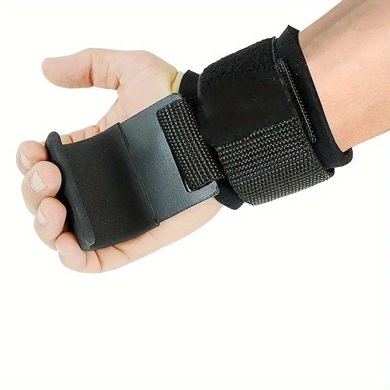 Weightlifting Wrist Hooks (Pair) – PC and PU with Padded Strap
