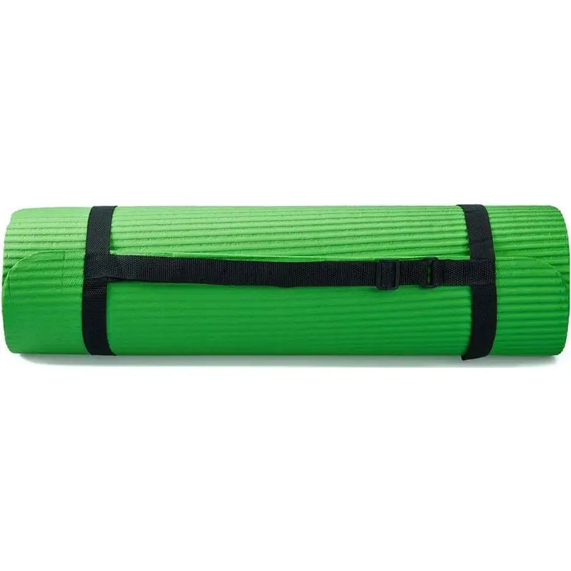 BalanceFrom 7-Piece Yoga Set – Mat, Blocks, Towels, Strap, Knee Pad – PVC, 71 × 24 in Mat – Green