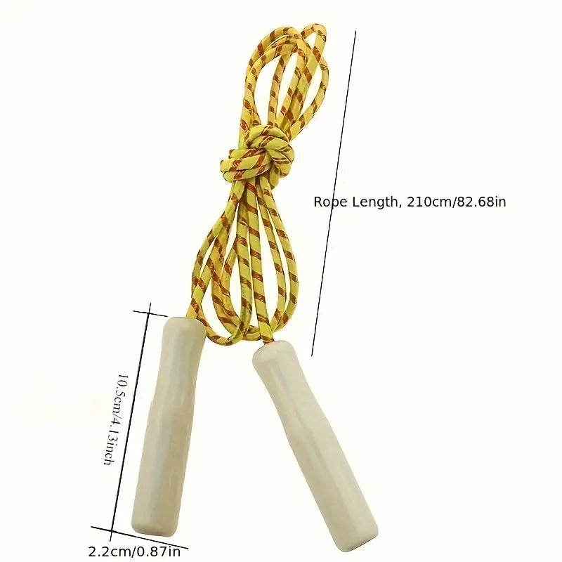 Jump Rope 4-Pack – Polyester with Wooden Handles, 210 cm Length