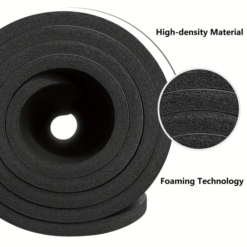 Readaeer Rubber Yoga Mat – 183 × 61 cm, 0.4 in Thick, Non-Slip, with Carrying Strap and Bag