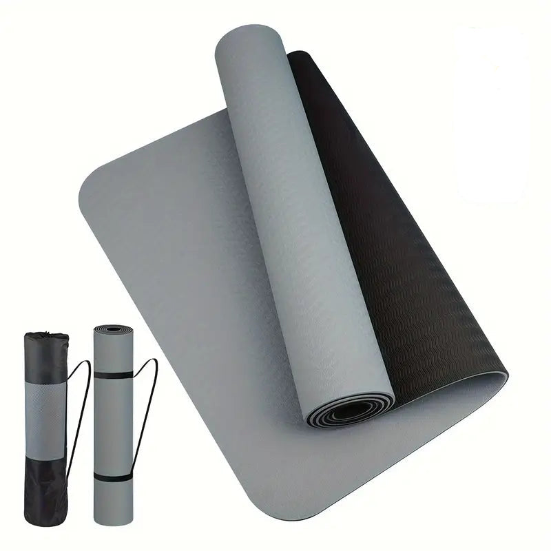 TPE Yoga Mat – 180 × 57 cm, Non-Slip Textured Surface, Lightweight – Solid Colour