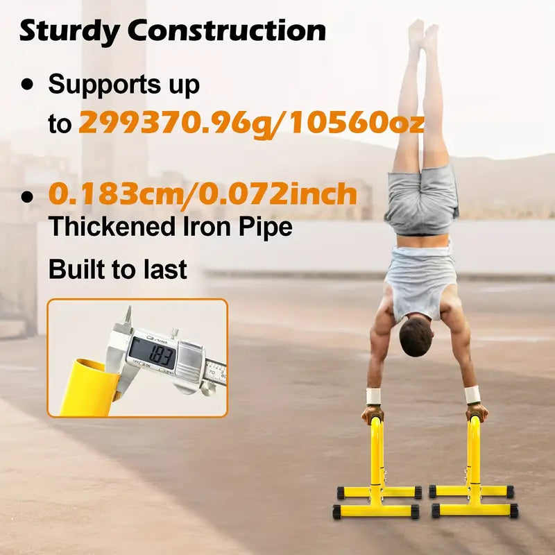 Push-Up Bars – Iron Frame, 35.5 cm Height, 300 kg Capacity, Non-Slip Base
