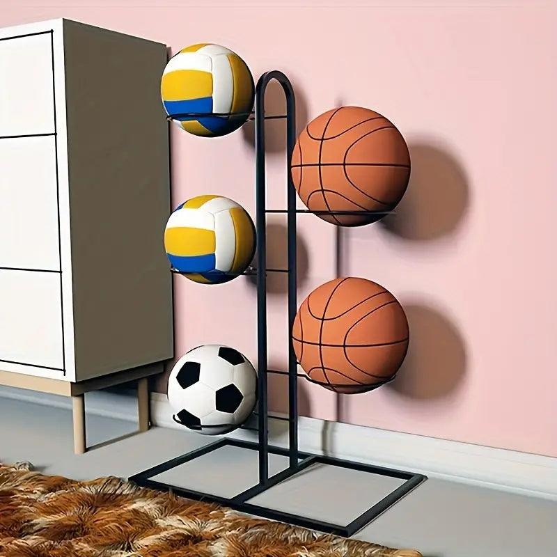 Basketball Storage Rack – Carbon Steel, Wall-Mounted